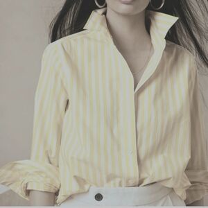 Banana Republic Classic striped shirt size L White / Gold